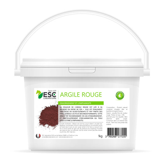 ARGILE ROUGE – Circulation et décongestion cheval  1kg