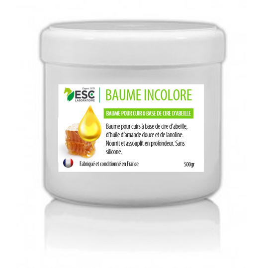 BAUME POUR CUIR incolore nourrissant – à base de cire d’abeille 500g