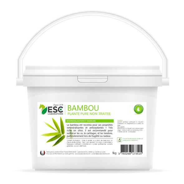 BAMBOU – Reminéralisation et raideurs cheval – Plante pure  1kg