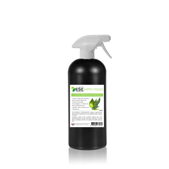 HIPPO TIQUES – Protection contre les tiques cheval – Lotion à base d’huiles essentielles 500ml