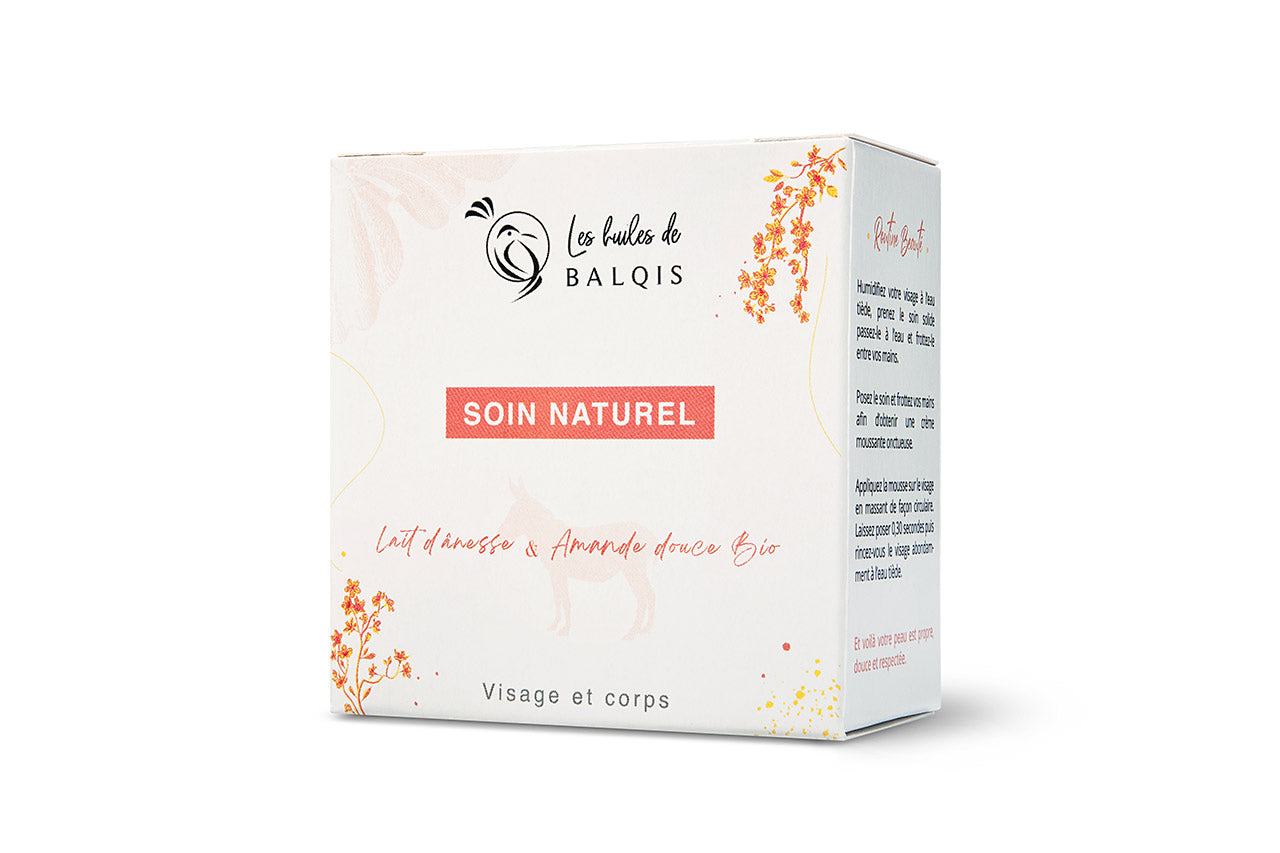 Savon Naturel au Lait d'Anesse et Amande Douce BIO 100g