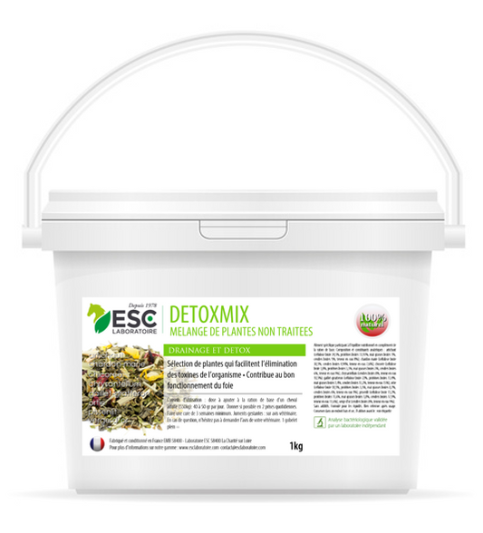 DETOXMIX – Drainage et détox cheval – Mélange de plantes