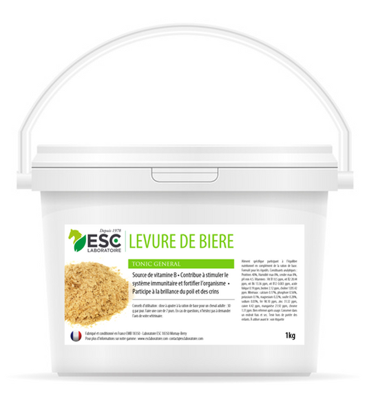 LEVURE DE BIERE – Flore intestinale cheval – Complément source de vitamine B  1kg