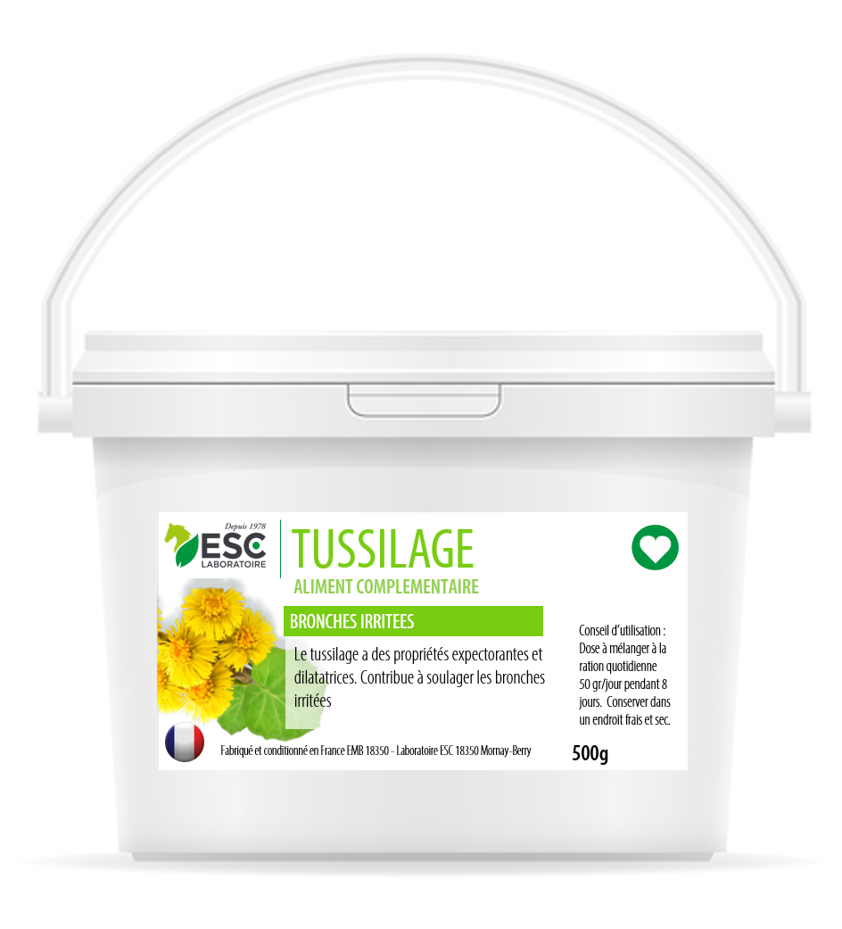 TUSSILAGE – Respiration et encombrement des bronches cheval – Plante pure 500g