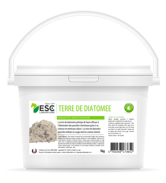 TERRE DE DIATOMEE – Parasites externes et internes Cheval – Qualité alimentaire-1kg