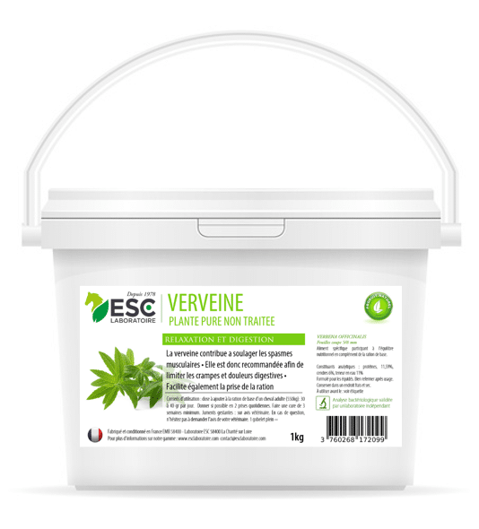 VERVEINE – Estomac sensible et raideurs cheval – Plante pure  1kg