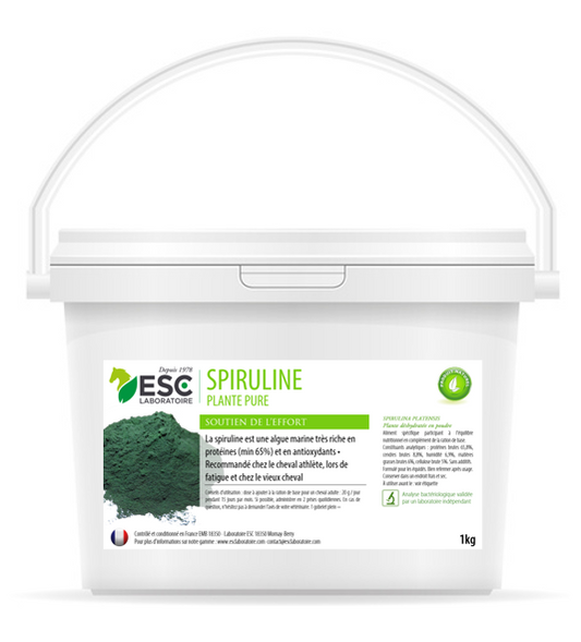 SPIRULINE – Soutien de l’effort et de l’organisme cheval – Plante pure 1kg